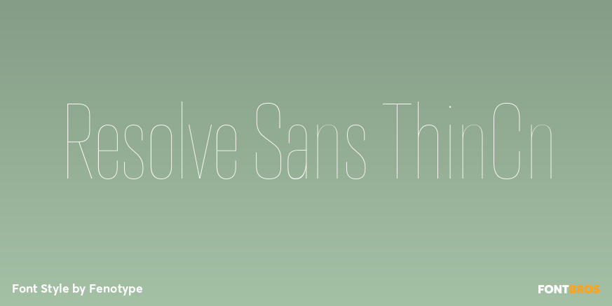 Resolve Sans ThinCn Font Poster #1
