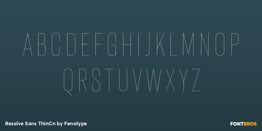 Resolve Sans ThinCn Font Poster #2