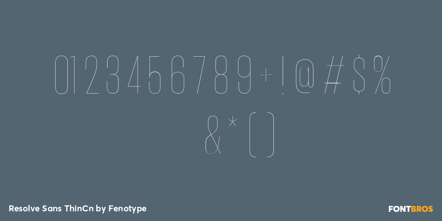 Resolve Sans ThinCn Font Poster #4