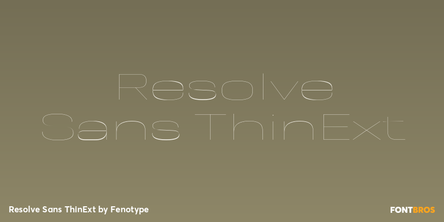 Resolve Sans ThinExt Font Poster #1