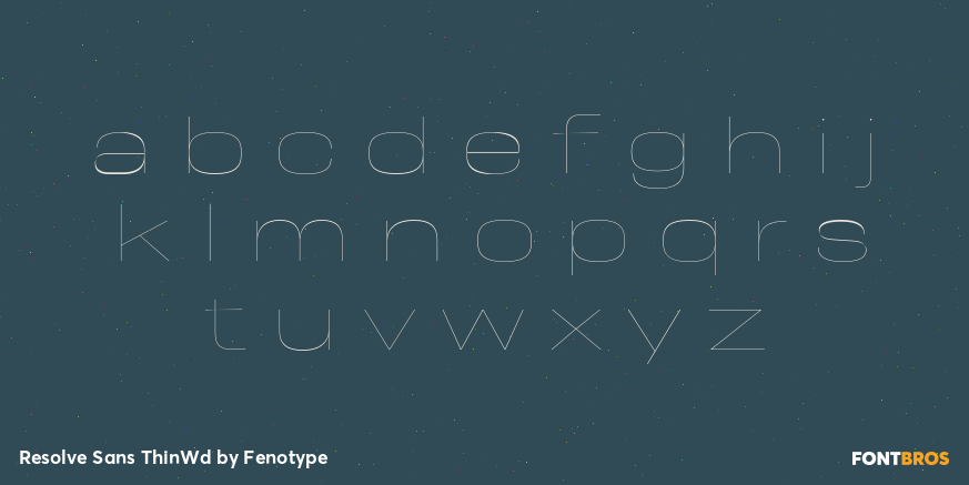 Resolve Sans ThinWd Font Poster #3