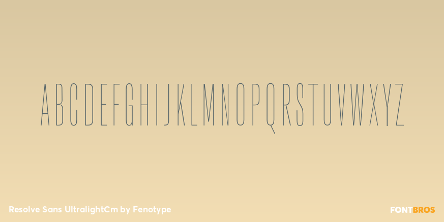 Resolve Sans UltralightCm Font Poster #2