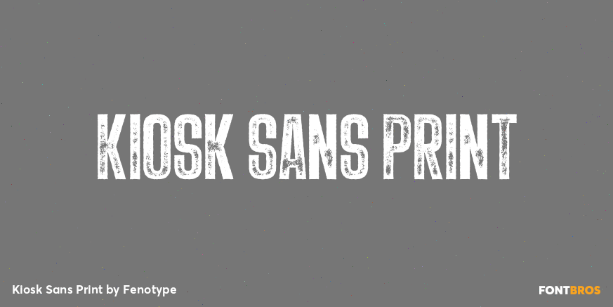 Kiosk Sans Print Font Poster #1