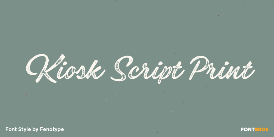 Kiosk Script Print Font Poster #1