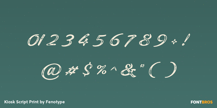 Kiosk Script Print Font Poster #1