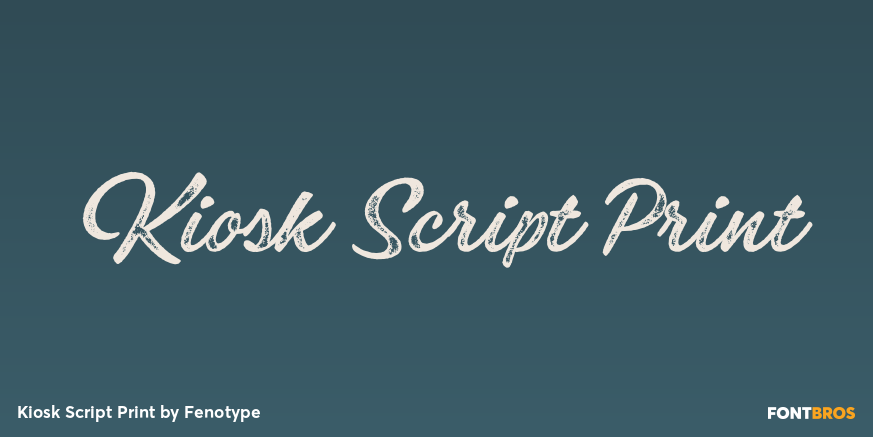 Kiosk Script Print Font Poster #1