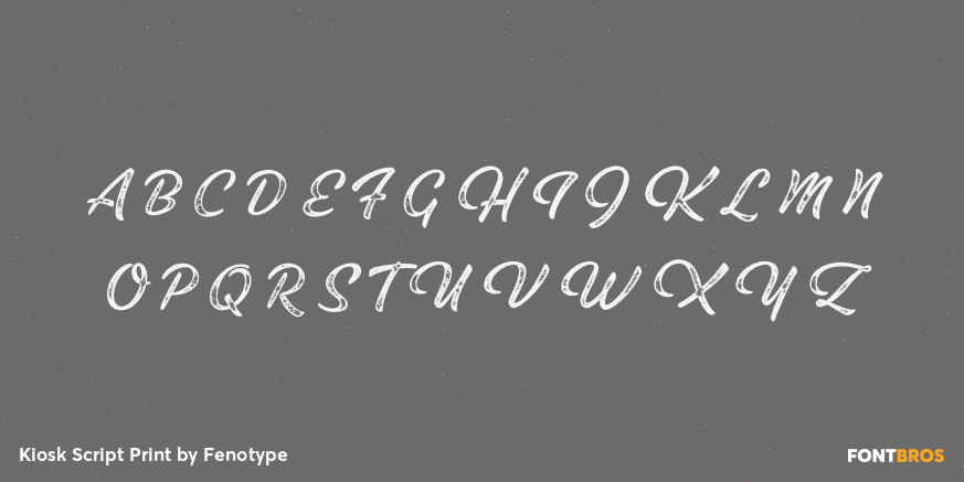 Kiosk Script Print Font Poster #2