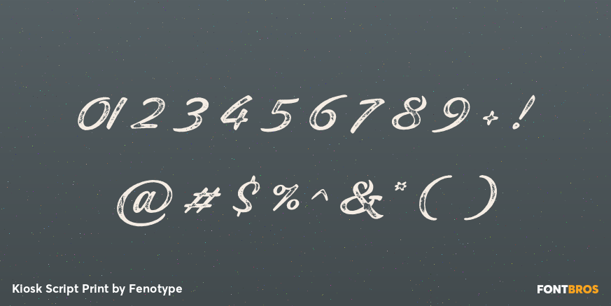 Kiosk Script Print Font Poster #4