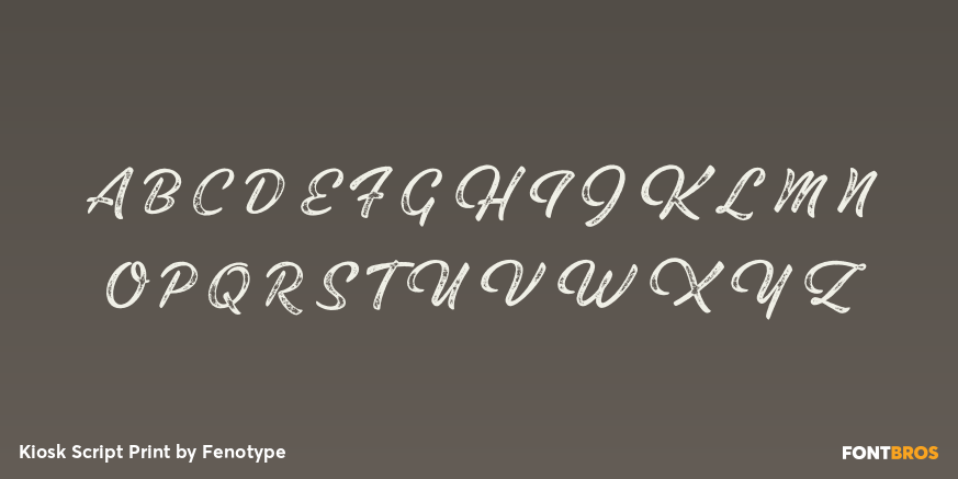 Kiosk Script Print Font Poster #1