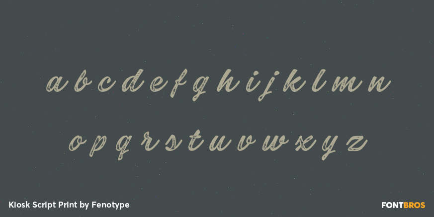 Kiosk Script Print Font Poster #1