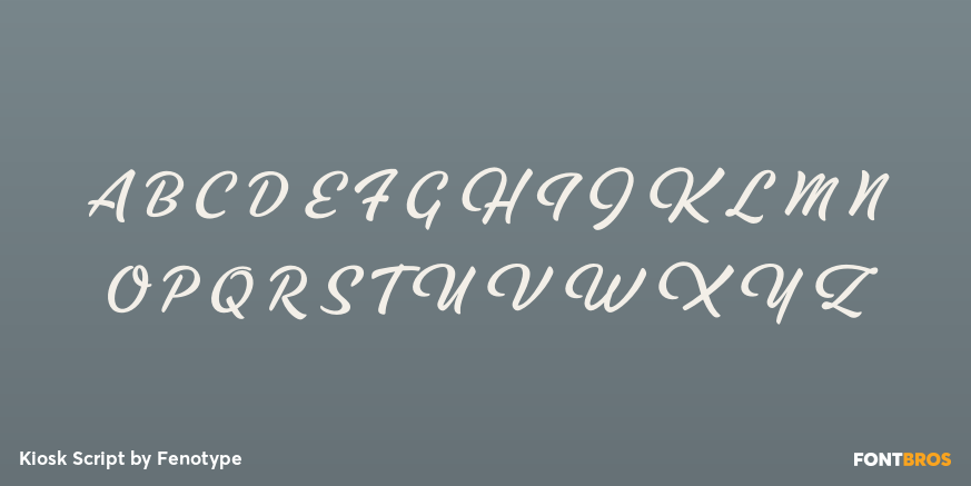 Kiosk Script Font Poster #2