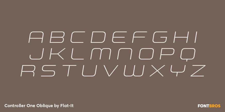 Controller One Oblique Font Poster #2