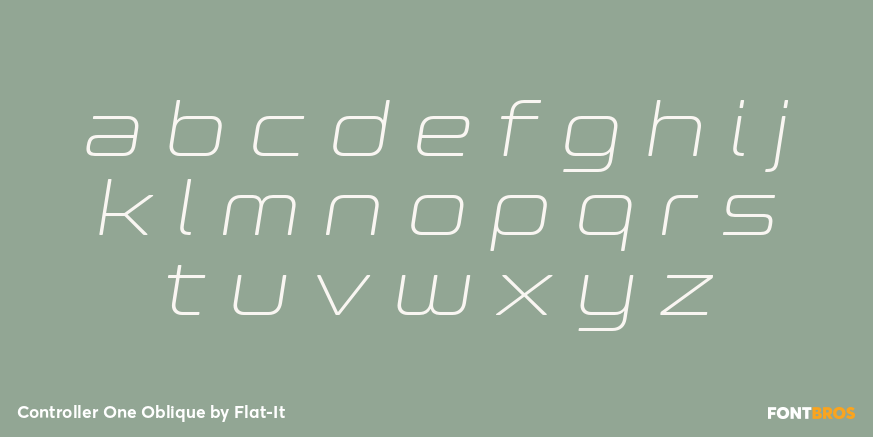 Controller One Oblique Font Poster #3
