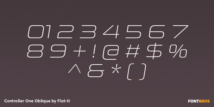 Controller One Oblique Font Poster #4