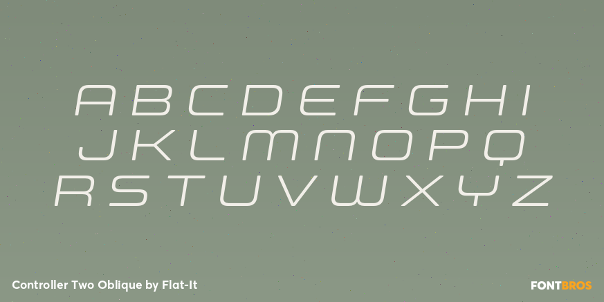 Controller Two Oblique Font Poster #2