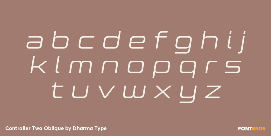 Controller Two Oblique Font Poster #3