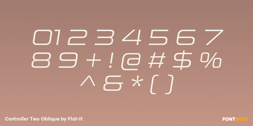 Controller Two Oblique Font Poster #4