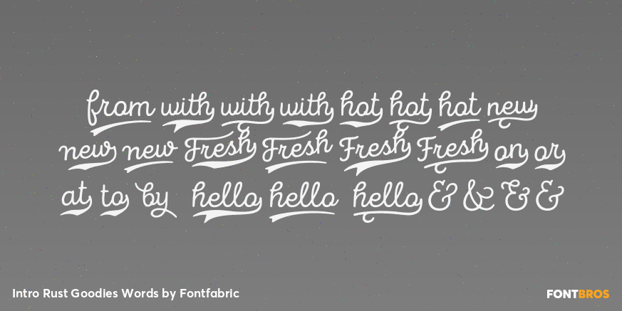 Intro Rust Goodies Words Font Poster #3