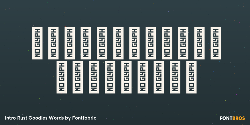 Intro Rust Goodies Words Font Poster #4