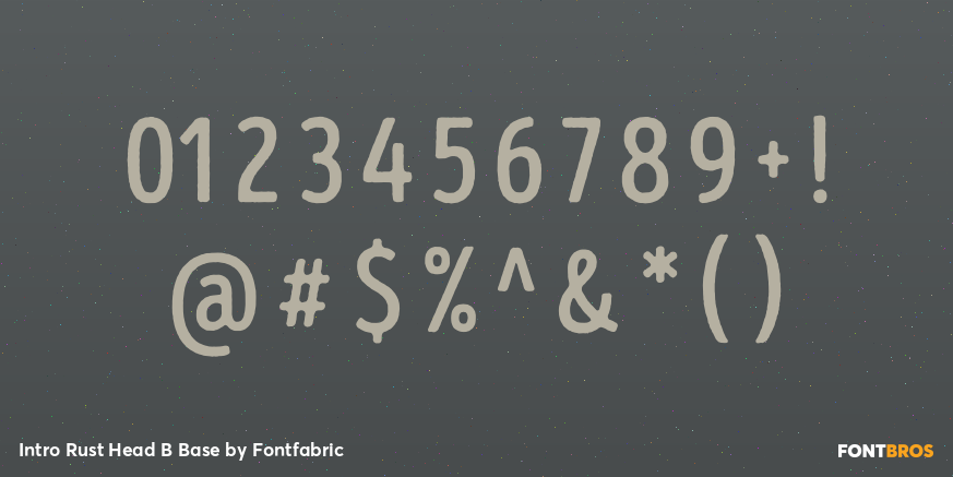 Intro Rust Head B Base Font Poster #1