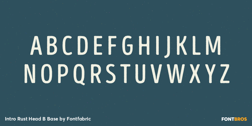 Intro Rust Head B Base Font Poster #1