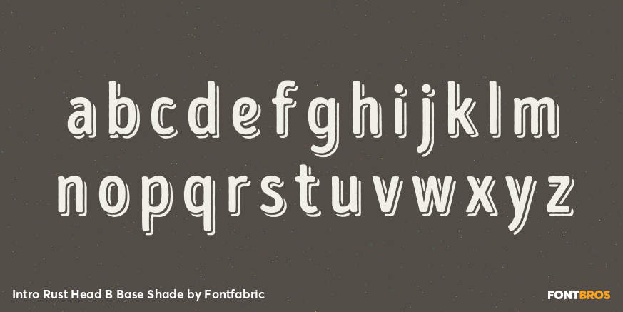 Intro Rust Head B Base Shade Font Poster #3