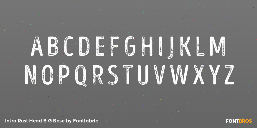 Intro Rust Head B G Base Font Poster #2