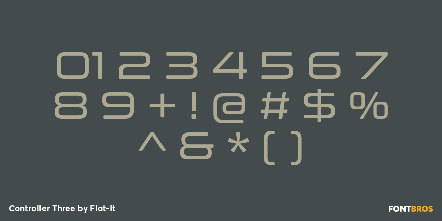 Controller Three Font Poster #1