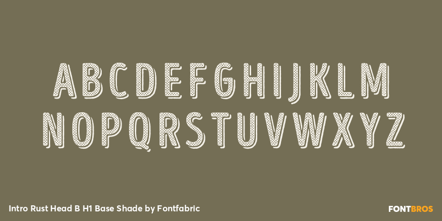 Intro Rust Head B H1 Base Shade Font Poster #2