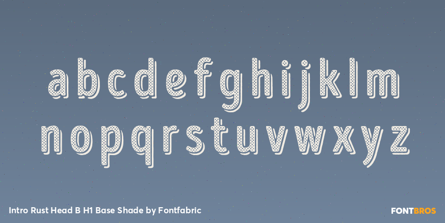 Intro Rust Head B H1 Base Shade Font Poster #3