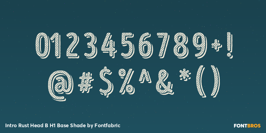 Intro Rust Head B H1 Base Shade Font Poster #4