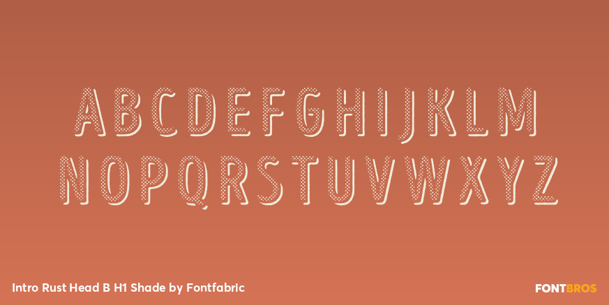Intro Rust Head B H1 Shade Font Poster #2