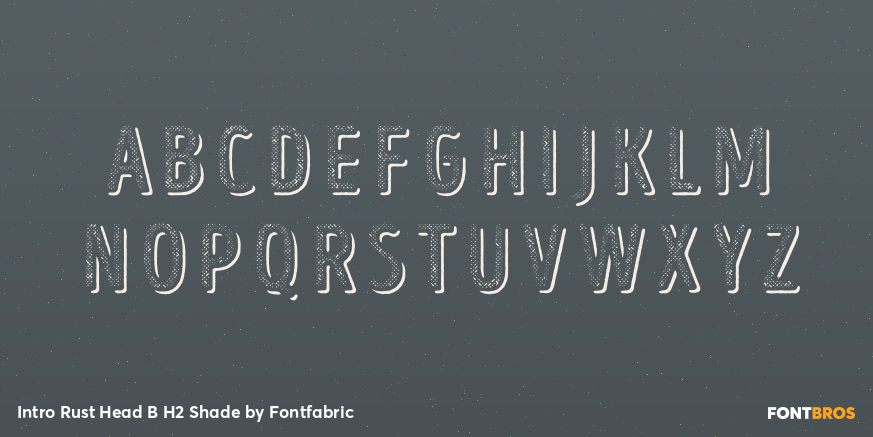 Intro Rust Head B H2 Shade Font Poster #2