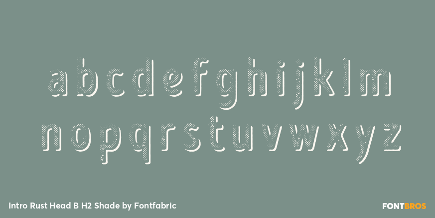 Intro Rust Head B H2 Shade Font Poster #3