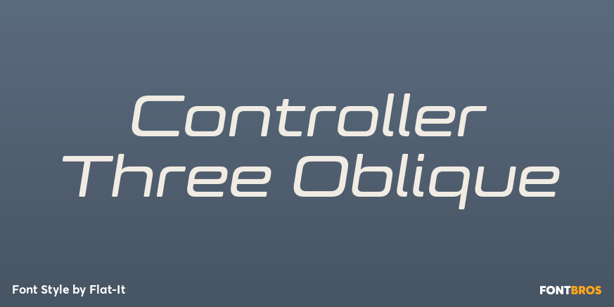 Controller Three Oblique Font Poster #1