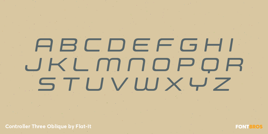 Controller Three Oblique Font Poster #2