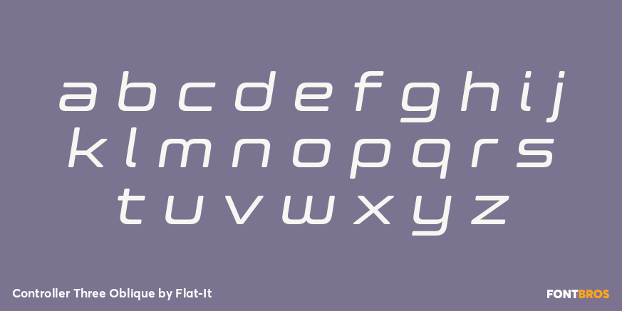 Controller Three Oblique Font Poster #3