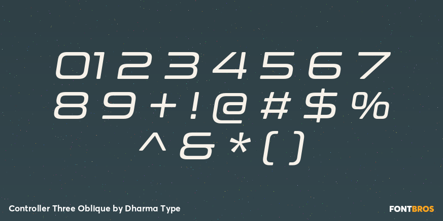 Controller Three Oblique Font Poster #4