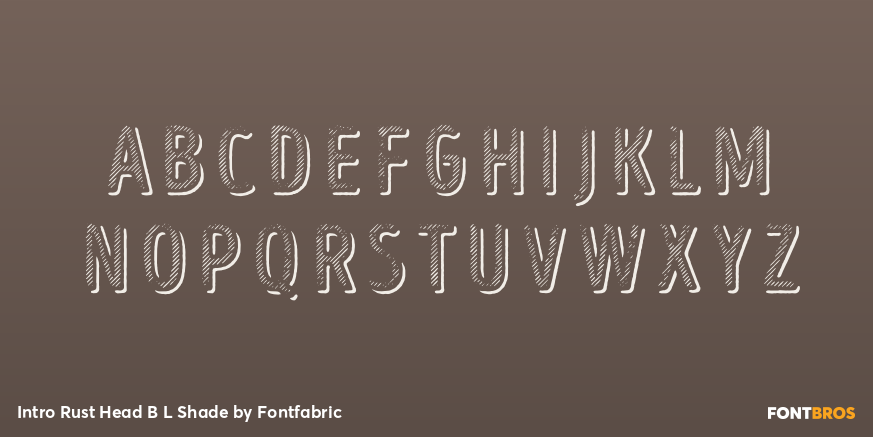 Intro Rust Head B L Shade Font Poster #2