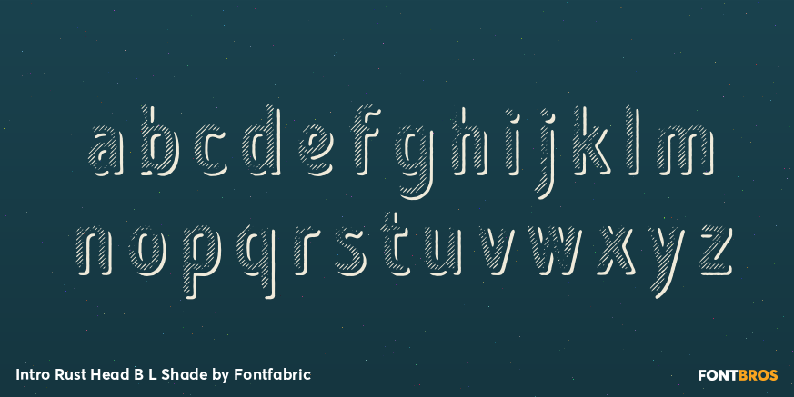 Intro Rust Head B L Shade Font Poster #3