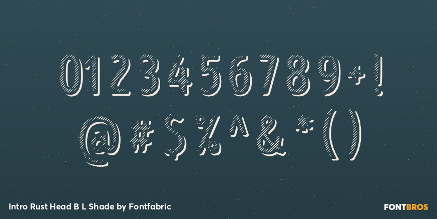 Intro Rust Head B L Shade Font Poster #4