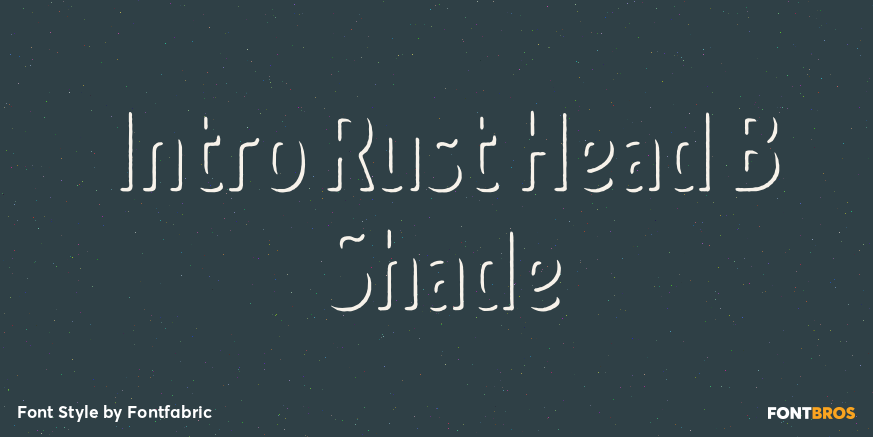 Intro Rust Head B Shade Font Poster #1