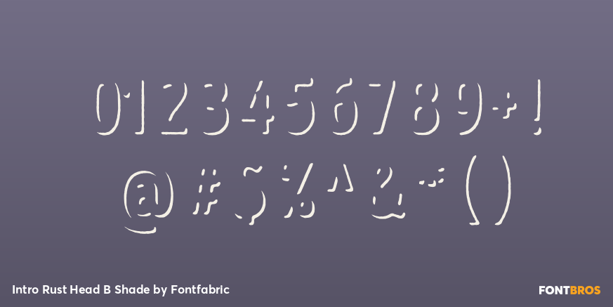 Intro Rust Head B Shade Font Poster #4