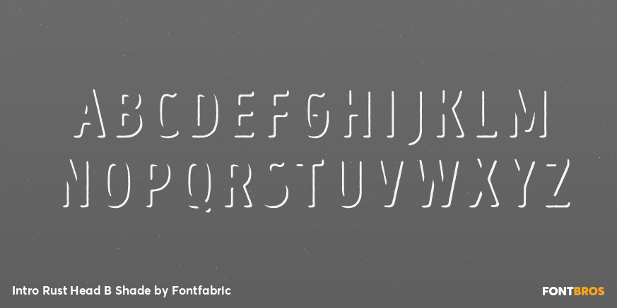 Intro Rust Head B Shade Font Poster #2