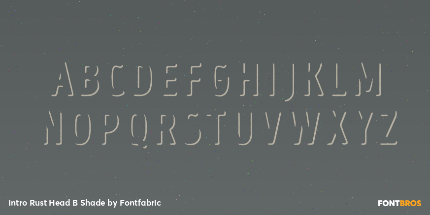 Intro Rust Head B Shade Font Poster #2