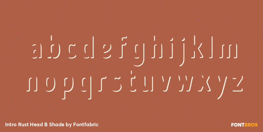 Intro Rust Head B Shade Font Poster #3