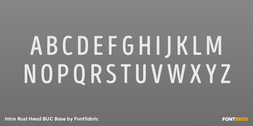 Intro Rust Head BUC Base Font Poster #3