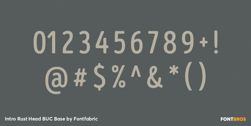 Intro Rust Head BUC Base Font Poster #4