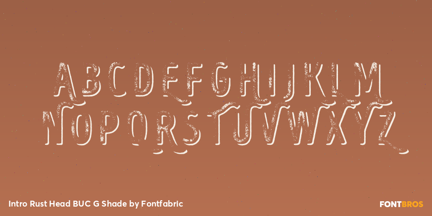 Intro Rust Head BUC G Shade Font Poster #2