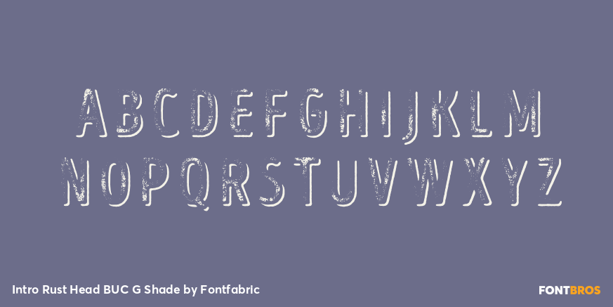 Intro Rust Head BUC G Shade Font Poster #3